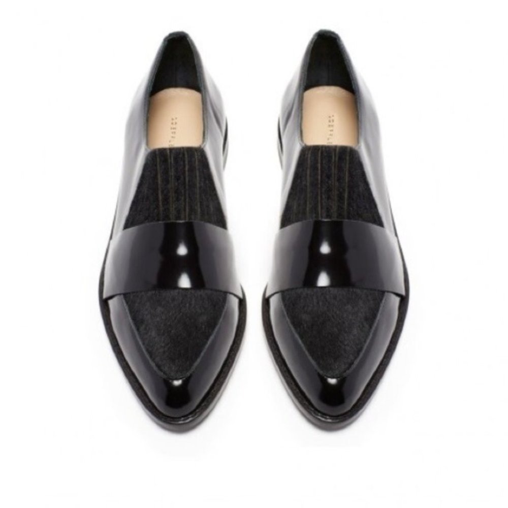 Loeffler Randall Black leather loafers